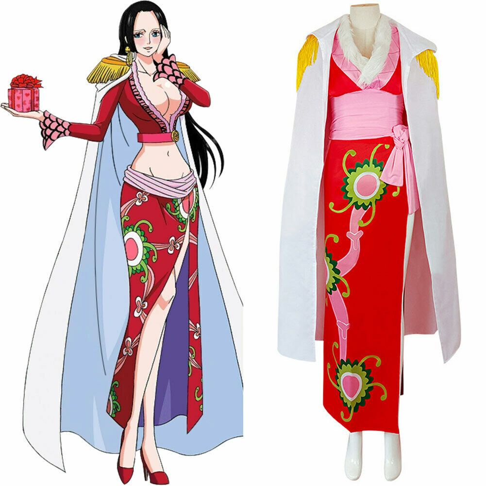 One Piece Boa Hancock Costume Anime Cosplay Cheongsam Outfit Halloween 5178