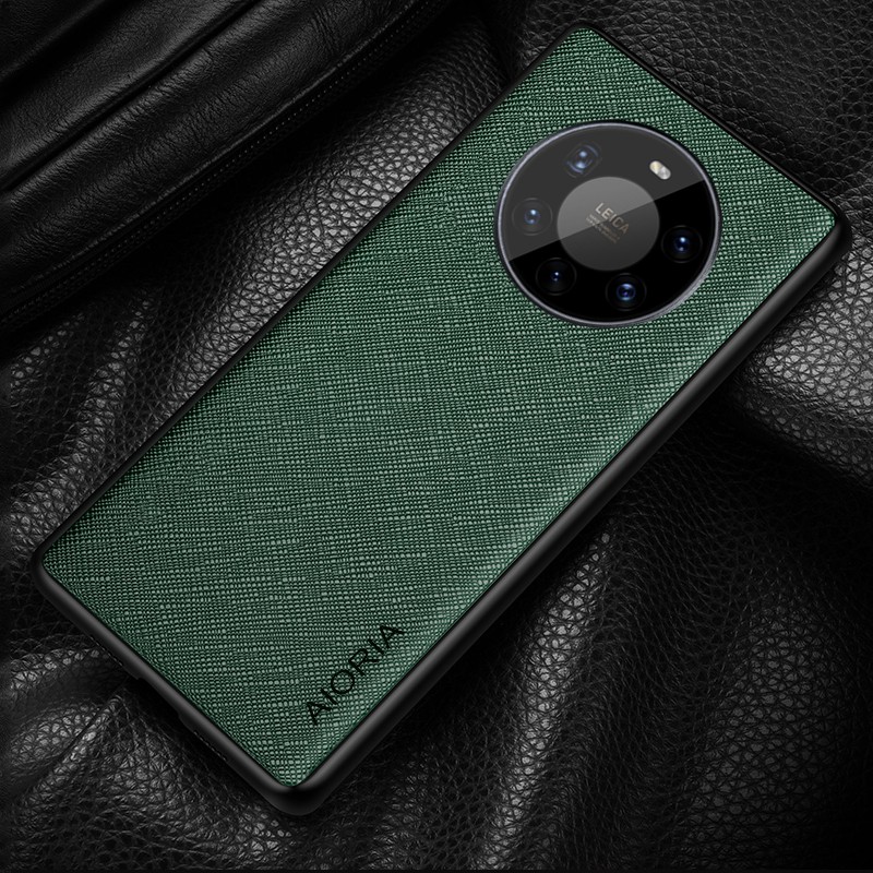 SKINMELEON Huawei Mate 40 Pro Casing Elegant Cross Pattern PU Leather Case TPU Protective Cover Phone Case