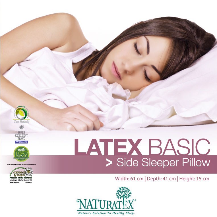Naturatex 100 Natural Premium Latex Side Sleeper Pillow Shopee