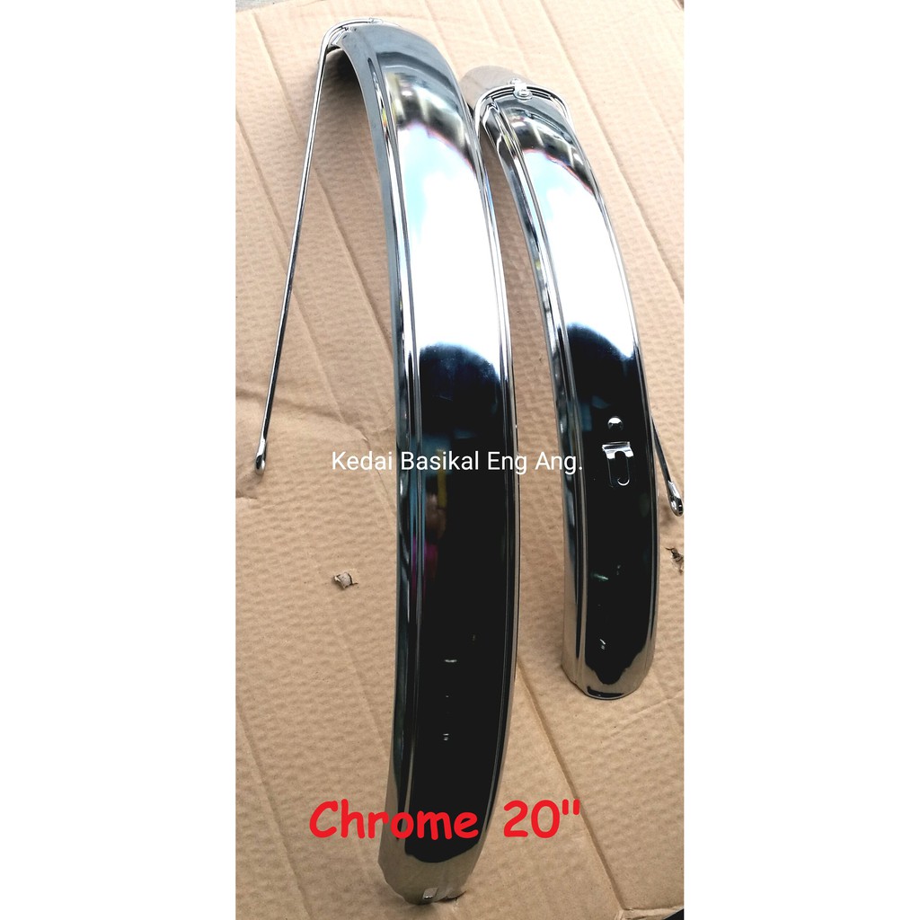 Mudguard Chrome sesuai untuk basikal size 20"x1.35,1.50,1.75 untuk basikal saja