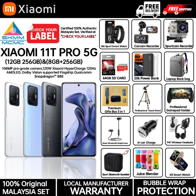 XiaoMi 11T Pro (8G+256G)&(12G+256G) 100% Original From Xiaomi