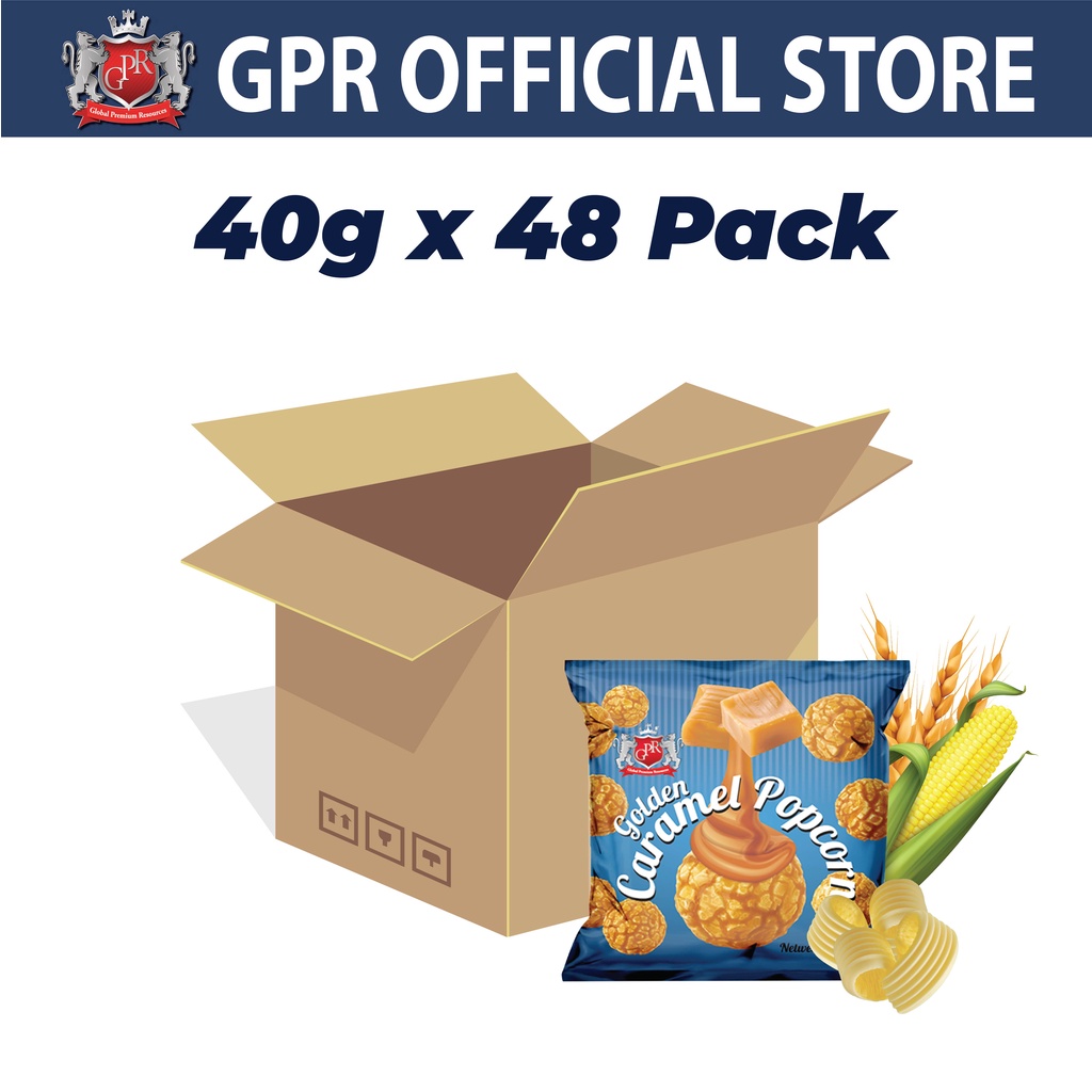 【Carton Deal】GPR Popcorn Golden Caramel 40g Snack Watch Nexflix 014Ctn