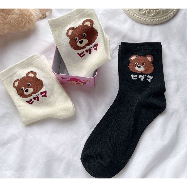 MALAYSIA READY STOCK!1 Pair Japanese Cute Big Brown Bear Logo Cartoon