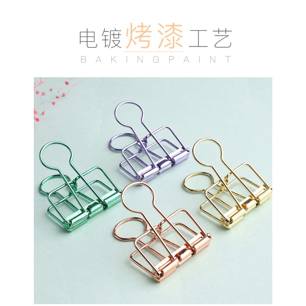 gold wire binder clips