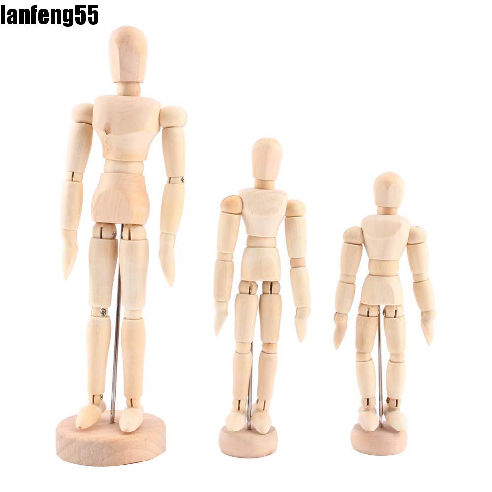 LANFENG 4.5 5.5 8 inch Figure Model Decoration Crafts Mannequin Action Toy Figures Drawing Sketch Supplies Home Decor Art Models Ornaments Movable Limbs Wooden Toy