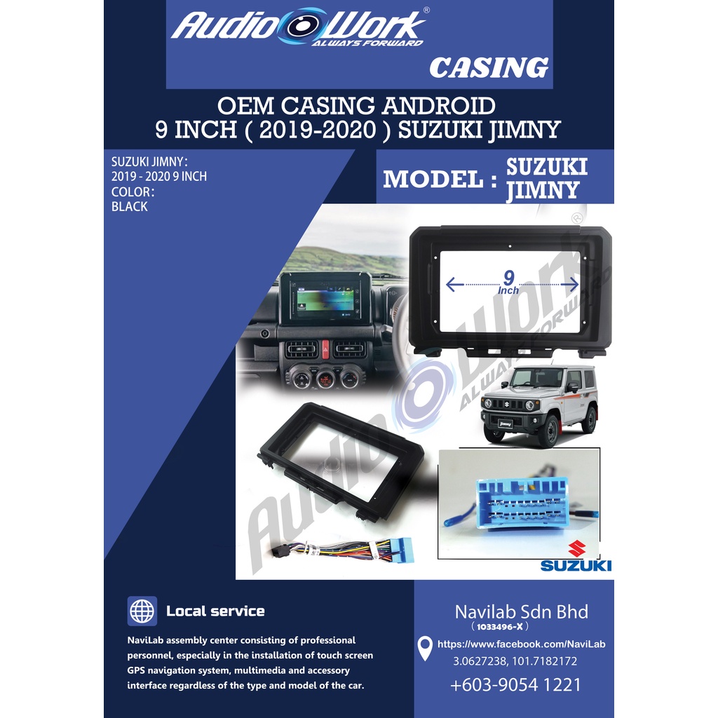 Suzuki Jimny 2019 2020 9" Android Player Casing (Black) Ready Stock