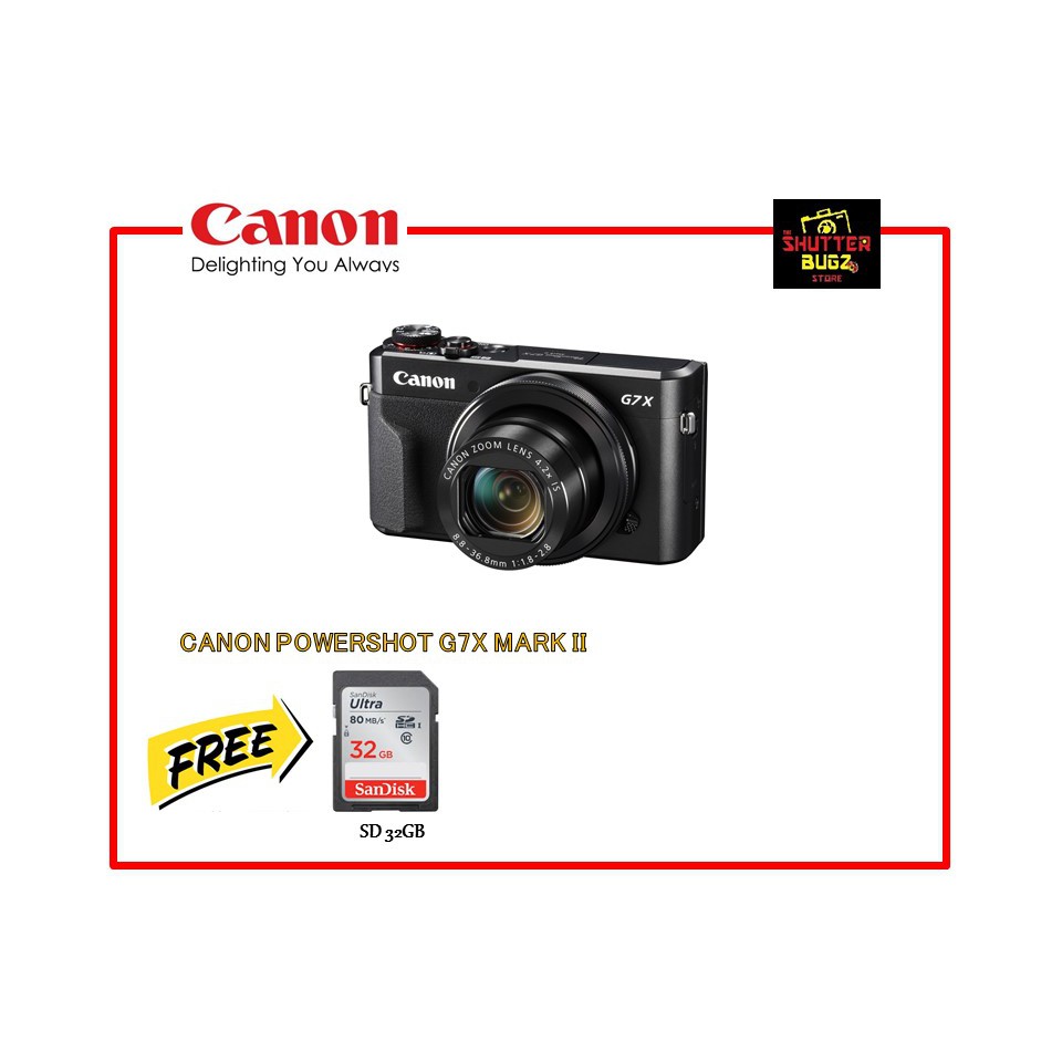 Canon PowerShot G7X Mark II Digital Camera (Free 16GB Memory Card