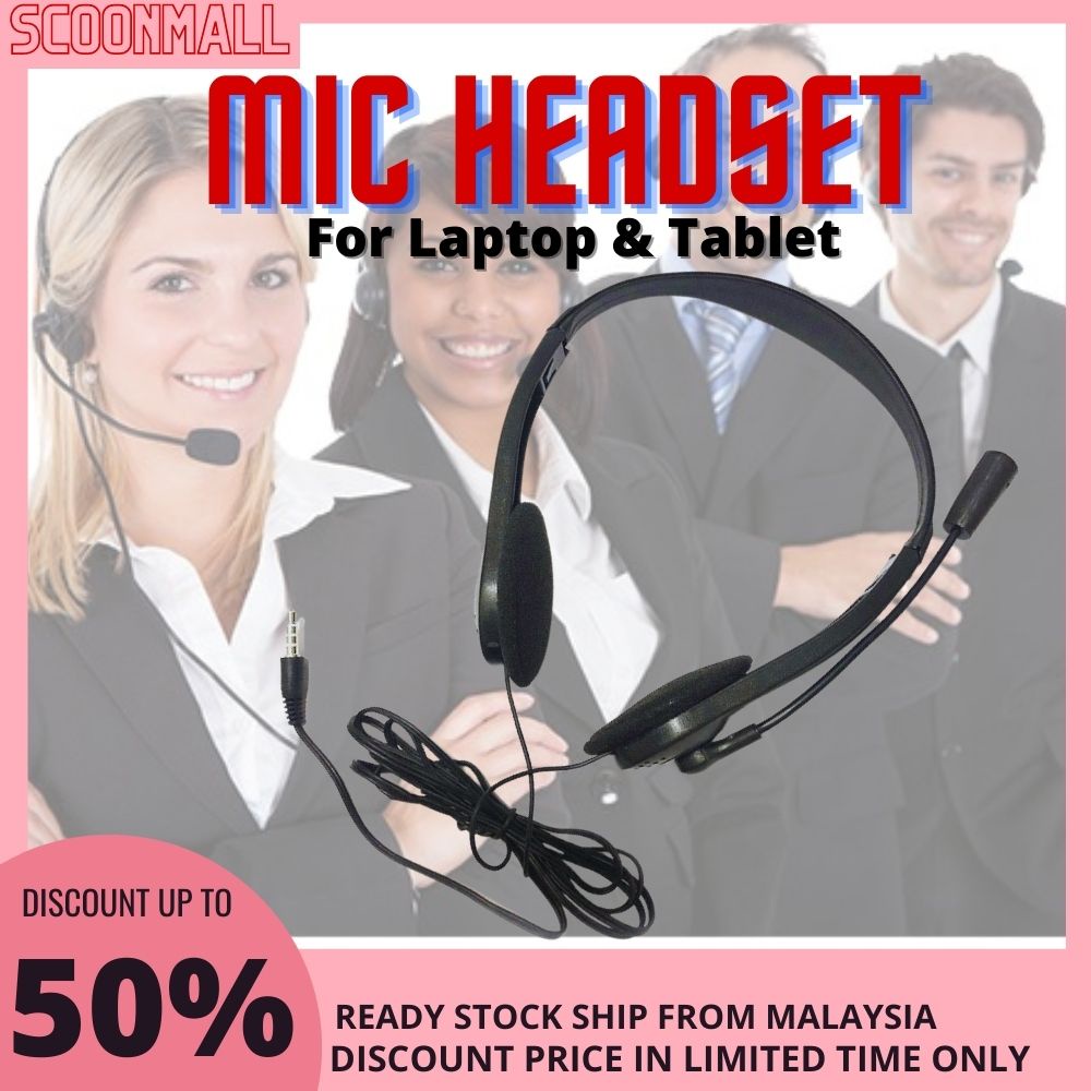 🔥READY STOCK🔥Stereo On-Ear Noise Cancelling Headset Mic Online Live Skype Class Learning Zoom Meeting Tablet Laptop S900