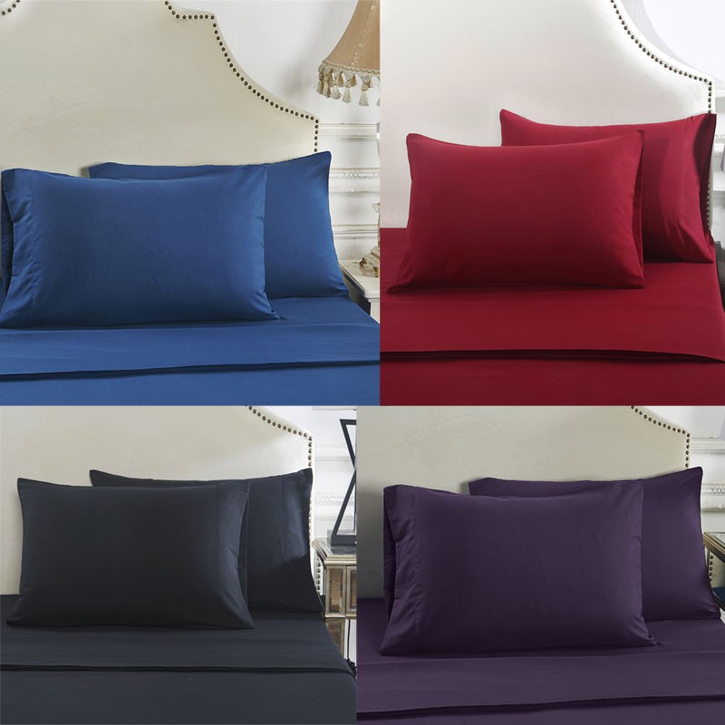 Solid Color pillowcase 48 x 74 cm washing cotton pillow cases contracted double single