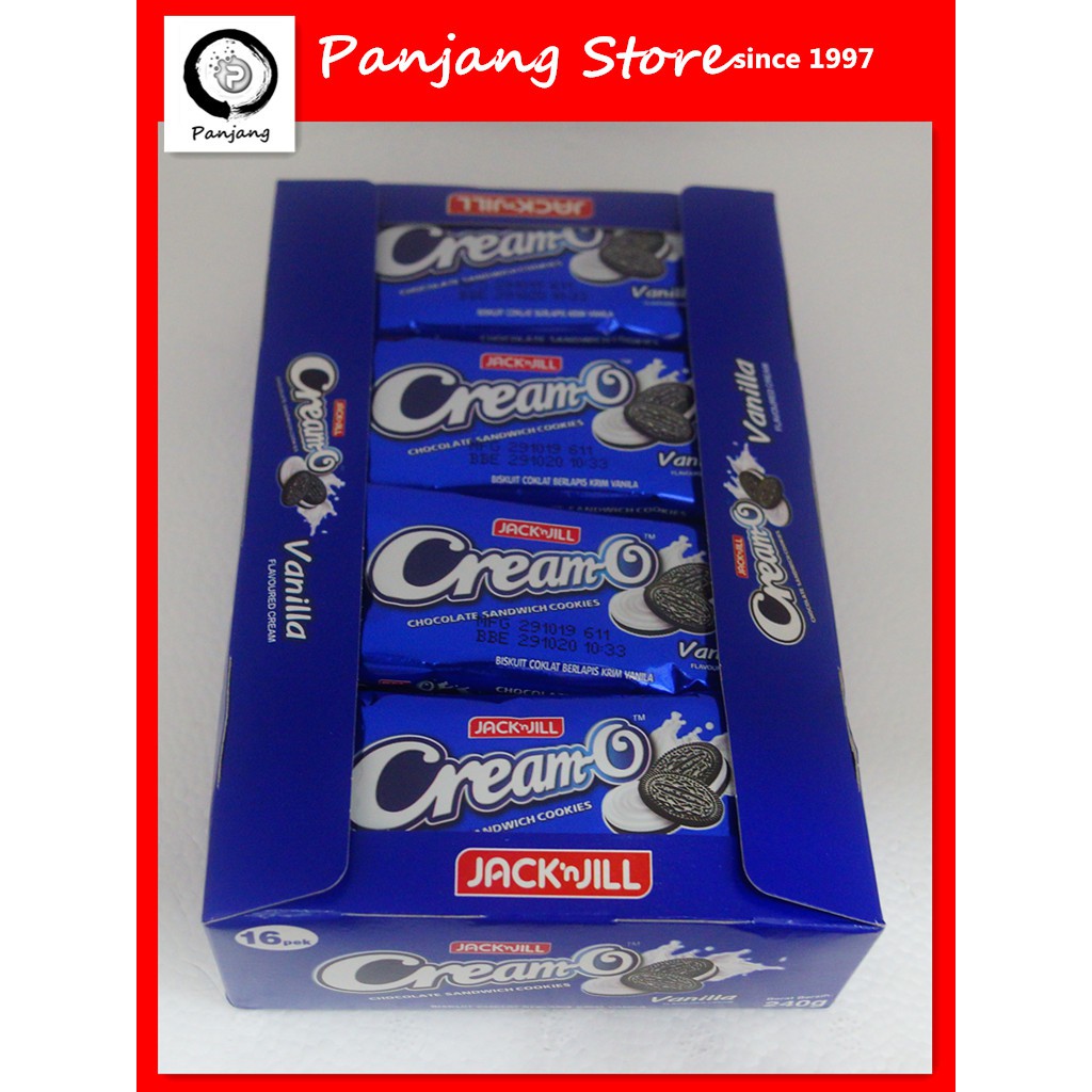 CREAMO CHOCOLATE SANDWICH COOKIES VANILLA FLAVOURED BOX (16PEK X 15G