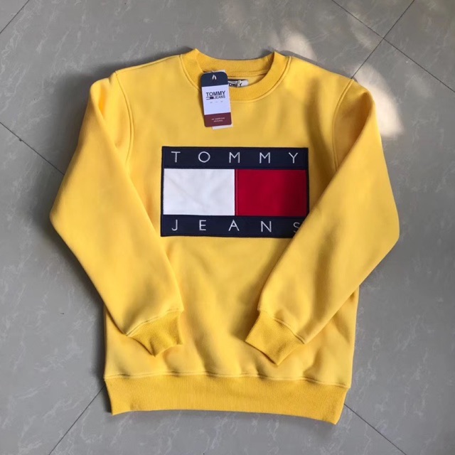tommy jeans sweater yellow