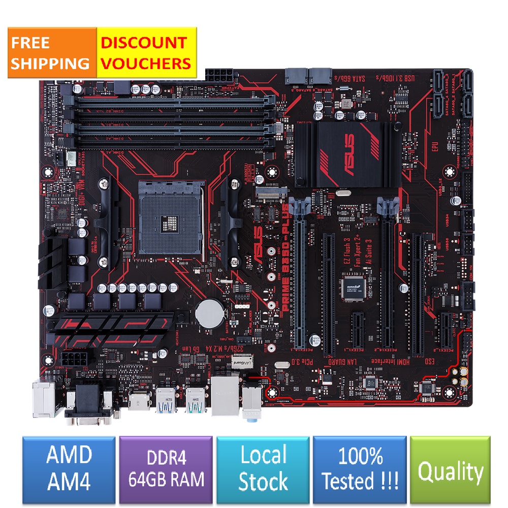 (Local) (LIKE NEW !!!) (Socket AM4) Gigabyte Asus MSI AMD Motherboard