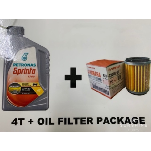 PETRONAS Sprinta 4T F700 15W50 Semi Synthetic 4T+oil filter