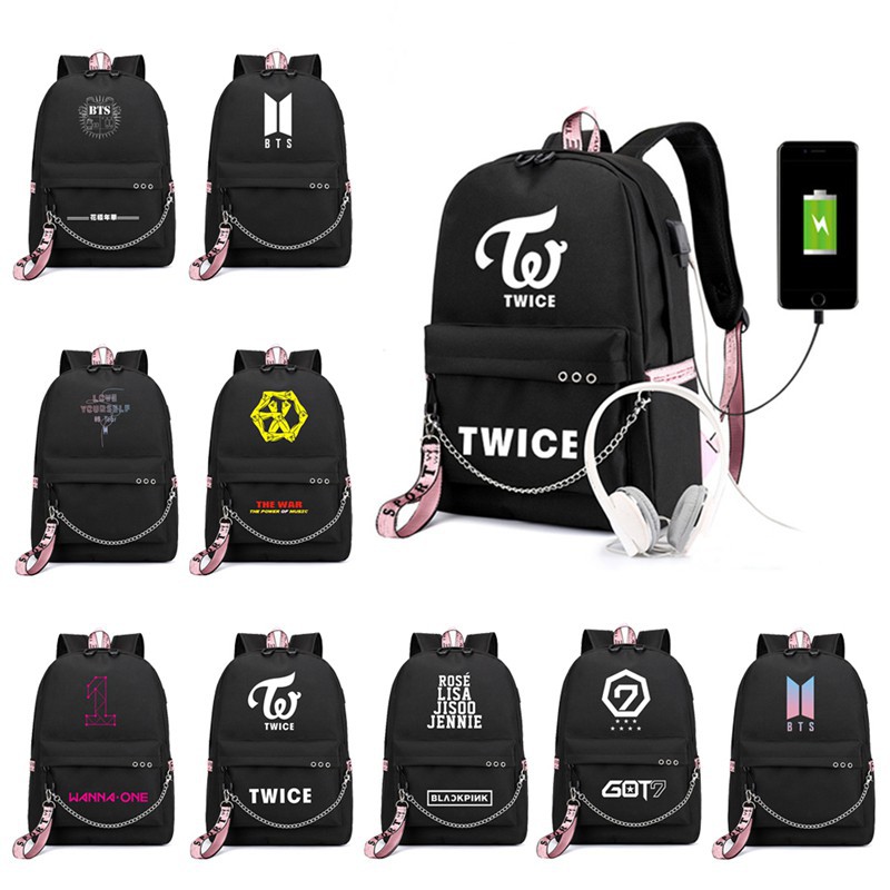 bts backpack with charger