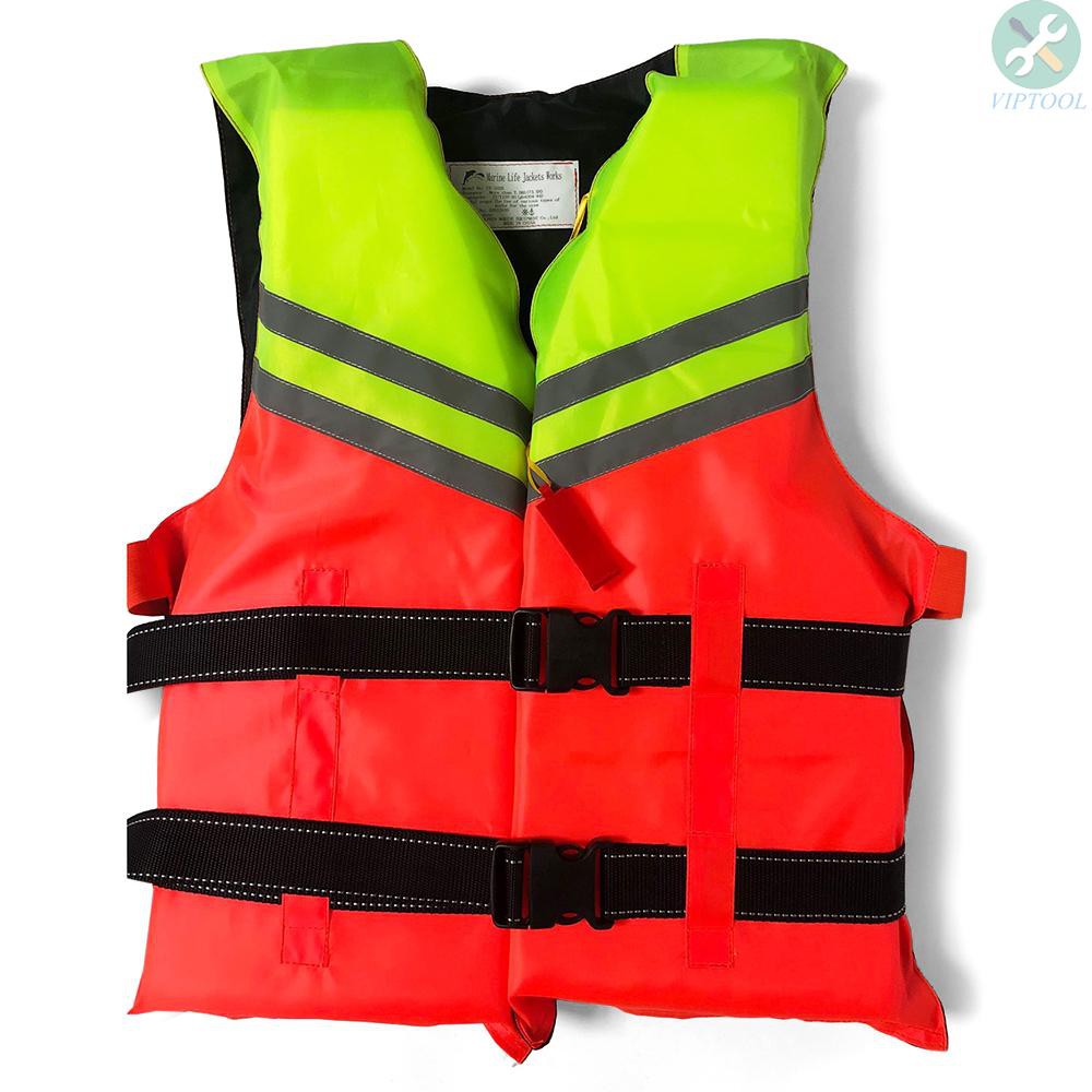 Professional Adults Life Jacket Vest Floatation Swimsuit Buoyancy Suit with Whistle for Boating Surfing 