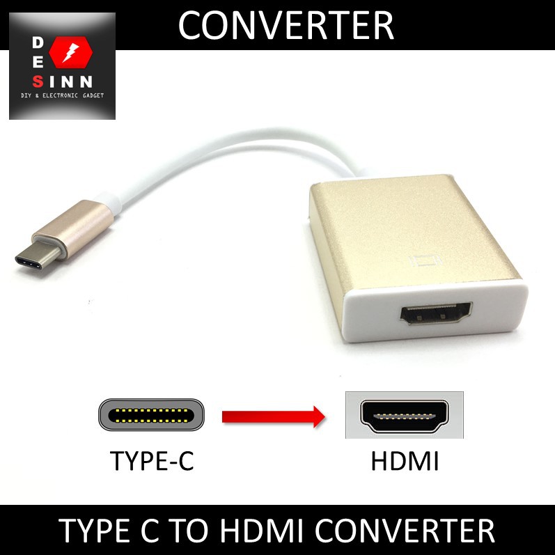 Usb 3 1 Type C To Hdmi Hdtv Converter Adapter Shopee Malaysia