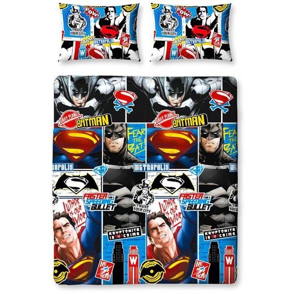 Batman Vs Superman Double Rotary Duvet Set Shopee Malaysia