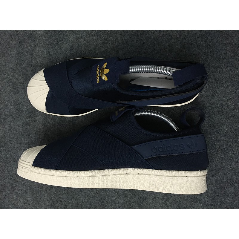 superstar slip on womens Blue