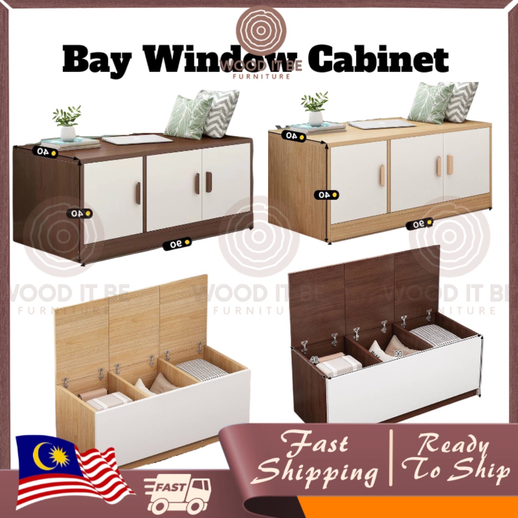 WOODitbe L60/90cm Bay Window floor storage balcony