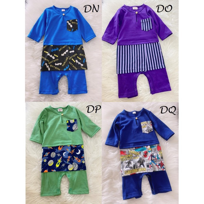  Ready Stock Romper Baju Melayu  Baby 0 12M Jumper Sampin 