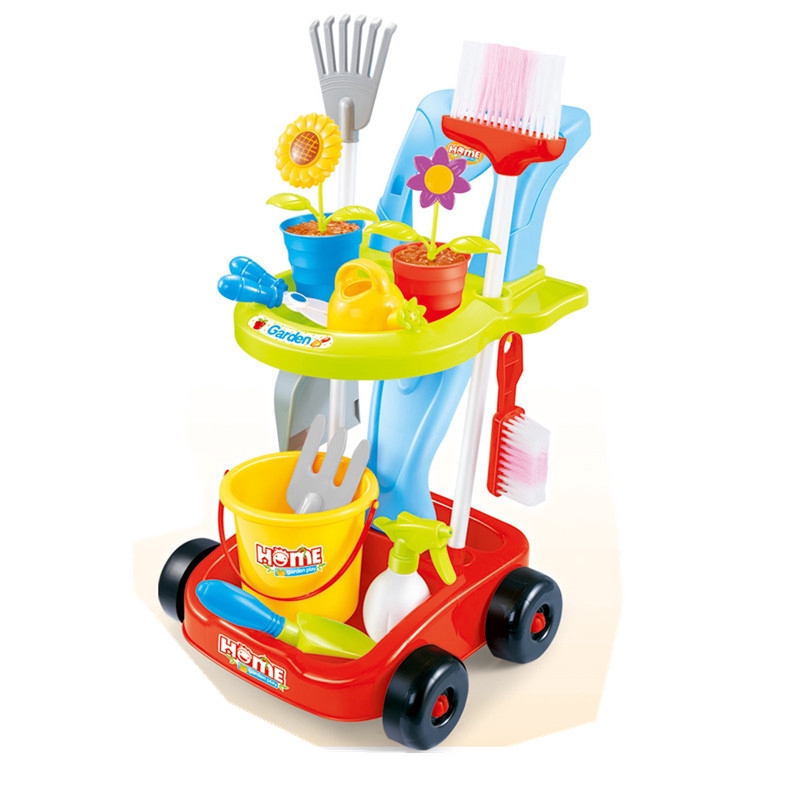 kids cleaning cart