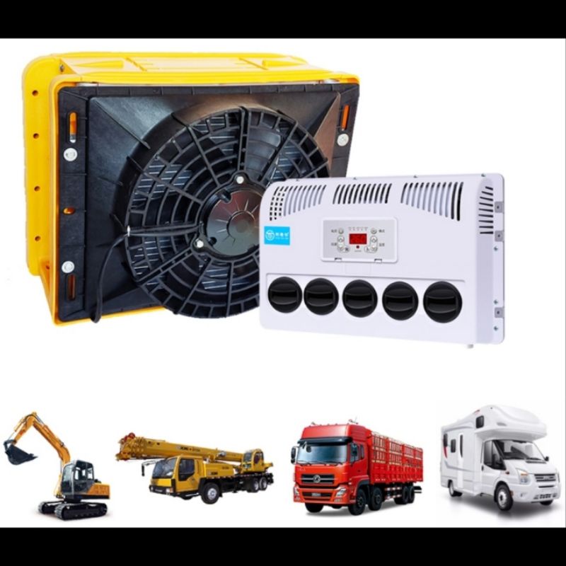 Aircond Vehicle Electric AC Bus 12v/24v Truck Lorry Vehicles Excavators Machines ❄️TAK PERLU START BOLEH SEJUK❄️