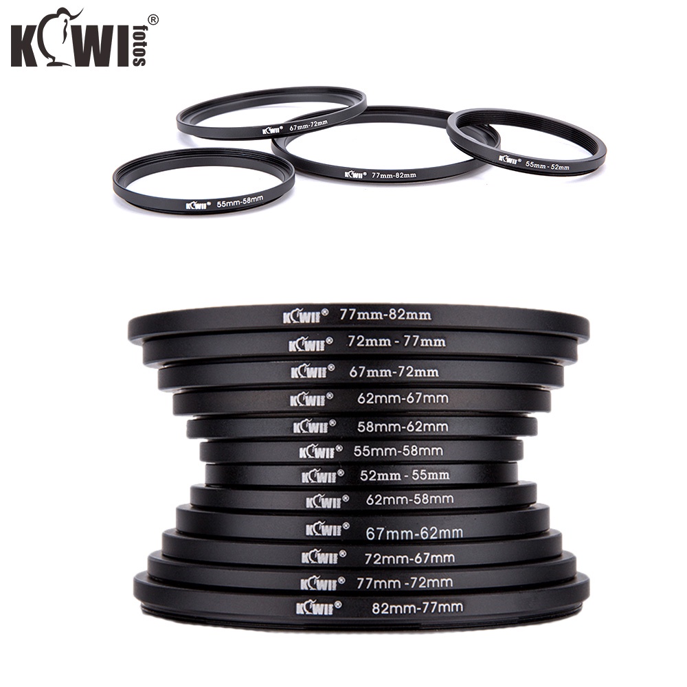 Kiwifotos SU 46-49mm Step-Up Metal Adapter Ring 46mm Lens To 49mm UV CPL Filter Accessory 