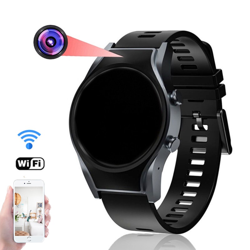 1080P Wireless WIFI AP Hotsport Mini Hidden Camera Watch  Smart Band Wristband With Heart Rate Blood Pressure Tracker