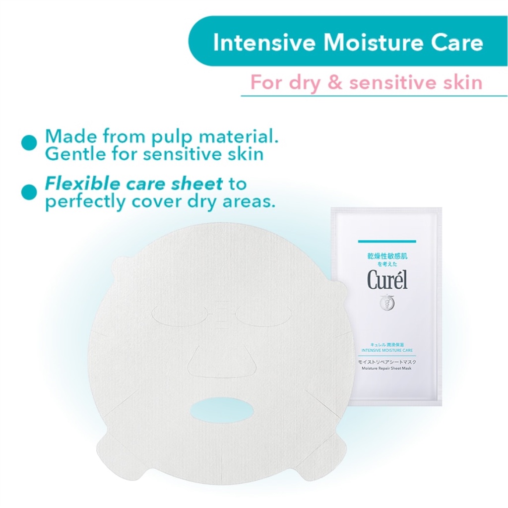 CUREL Moisture Repair Sheet Mask 4s | Shopee Malaysia