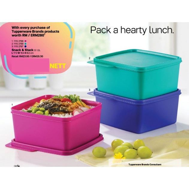 Tupperware Snack & Stack 1.2L (3)