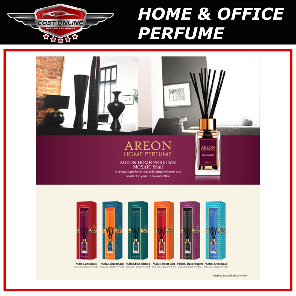 AREON Home Perfume【 ARCTIC ROAD 】Mosaic 85ml Reed Diffuser Aromatherapy