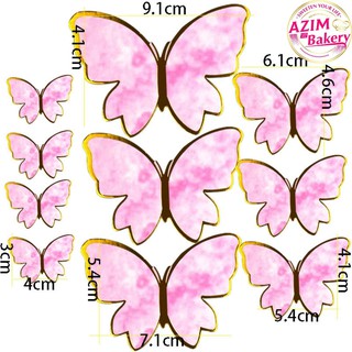 Butterfly Cake Topper (10Pc/3Pc) Kek Topper Rama-Rama | Butterfly Cake ...