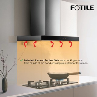  FREE INSTALLATION   FOTILE  EMS9028 Chimney Hood FOTILE  