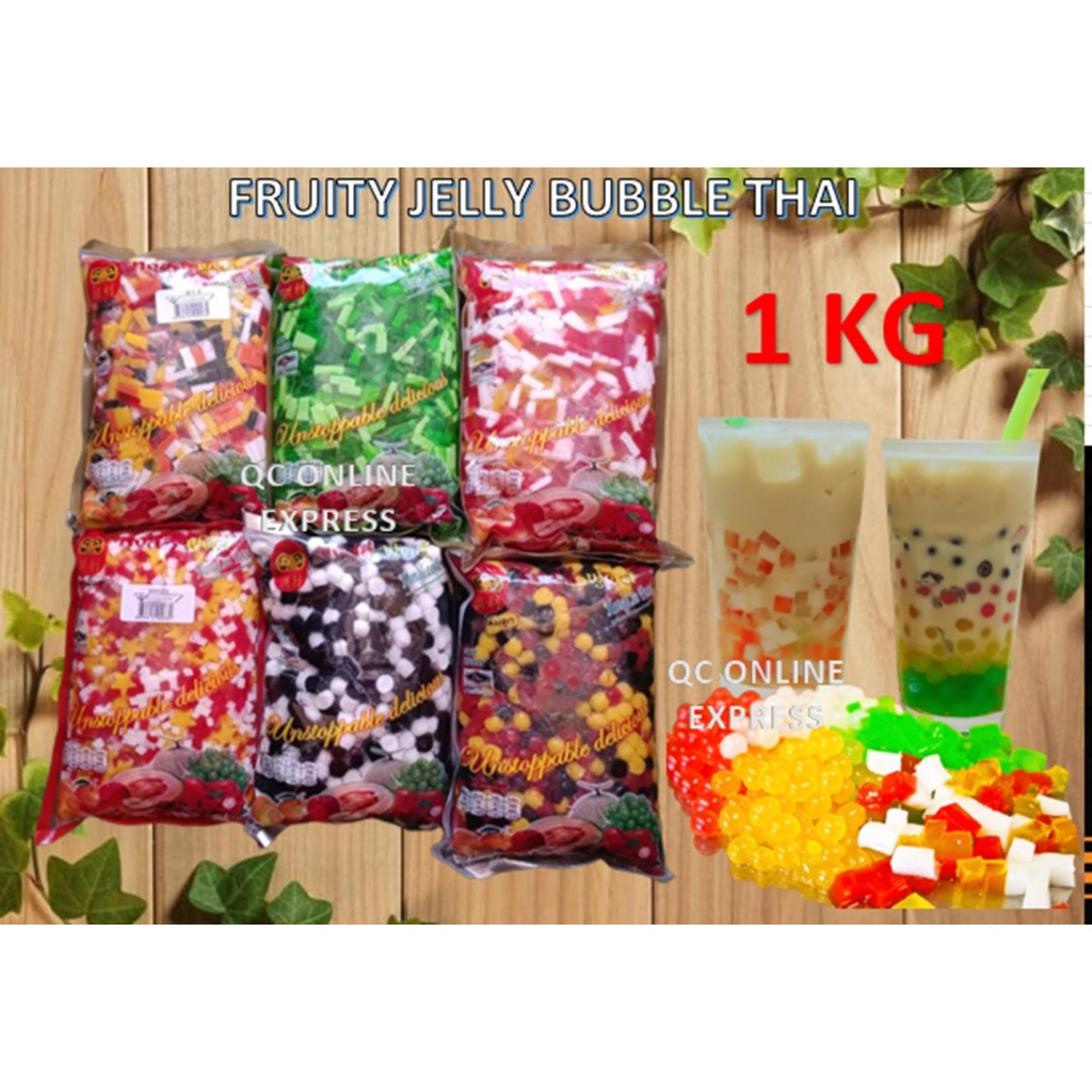 JELLY BUBBLE THAILAND 1KG | FRUITY JELLY THAILAND | RAINBOW JELLY THAILAND | TOPPING ICE BLENDED/ABC