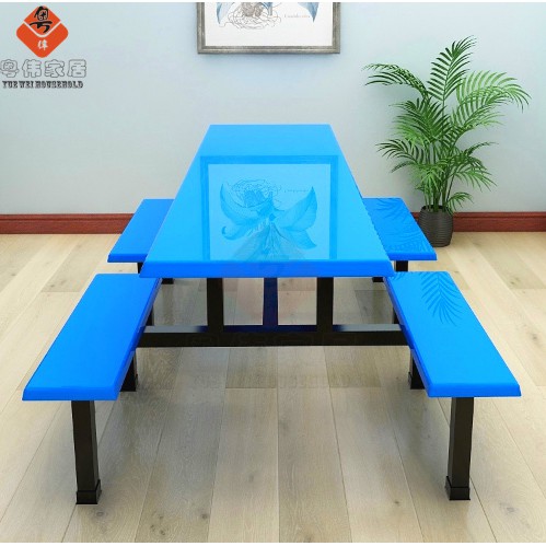 200x140x75cm Blue Biru Canteen Table Desk Office Cafeteria Cafe