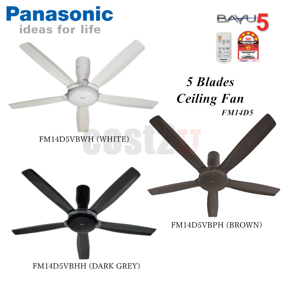 Panasonic Bayu 5 Blade Ceiling Fan 56 F M14d5 Shopee Malaysia