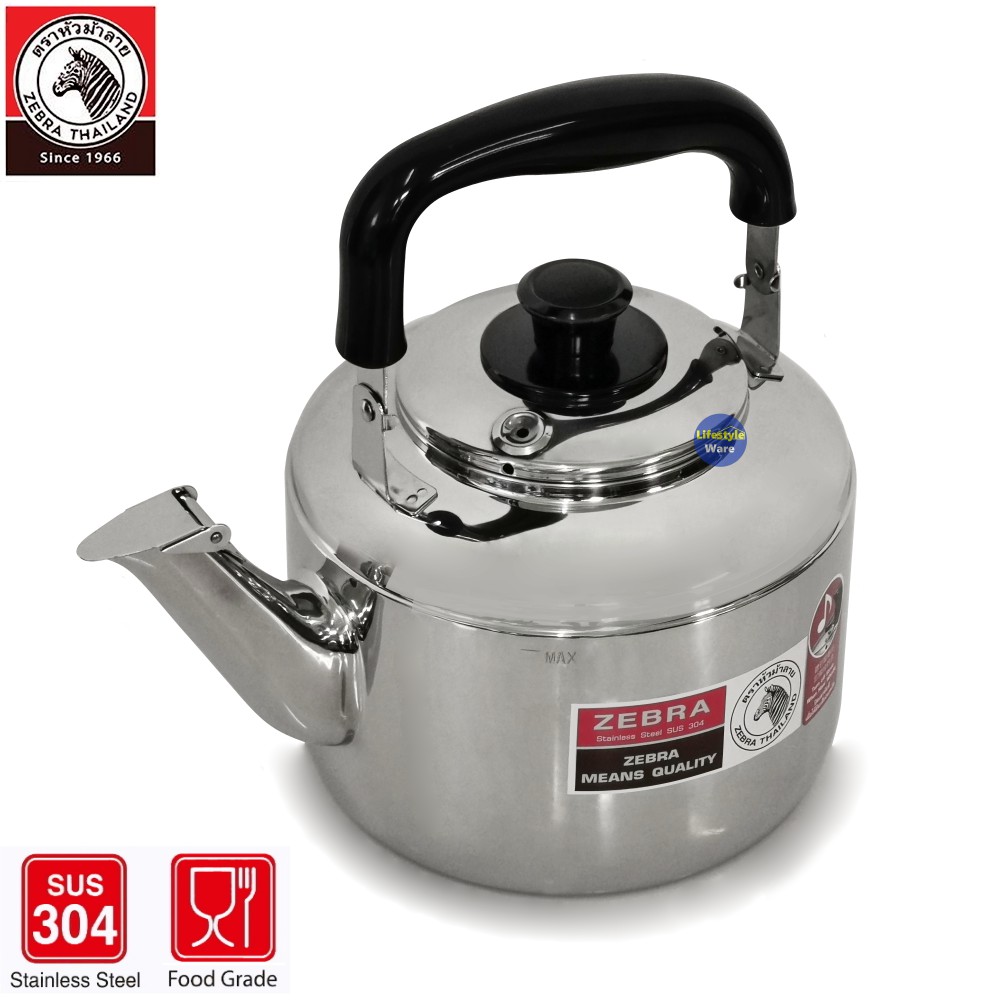 ZEBRA SUS304 STAINLESS STEEL WHISTLING KETTLE CENTURY 4.5 LITRE CENTURY