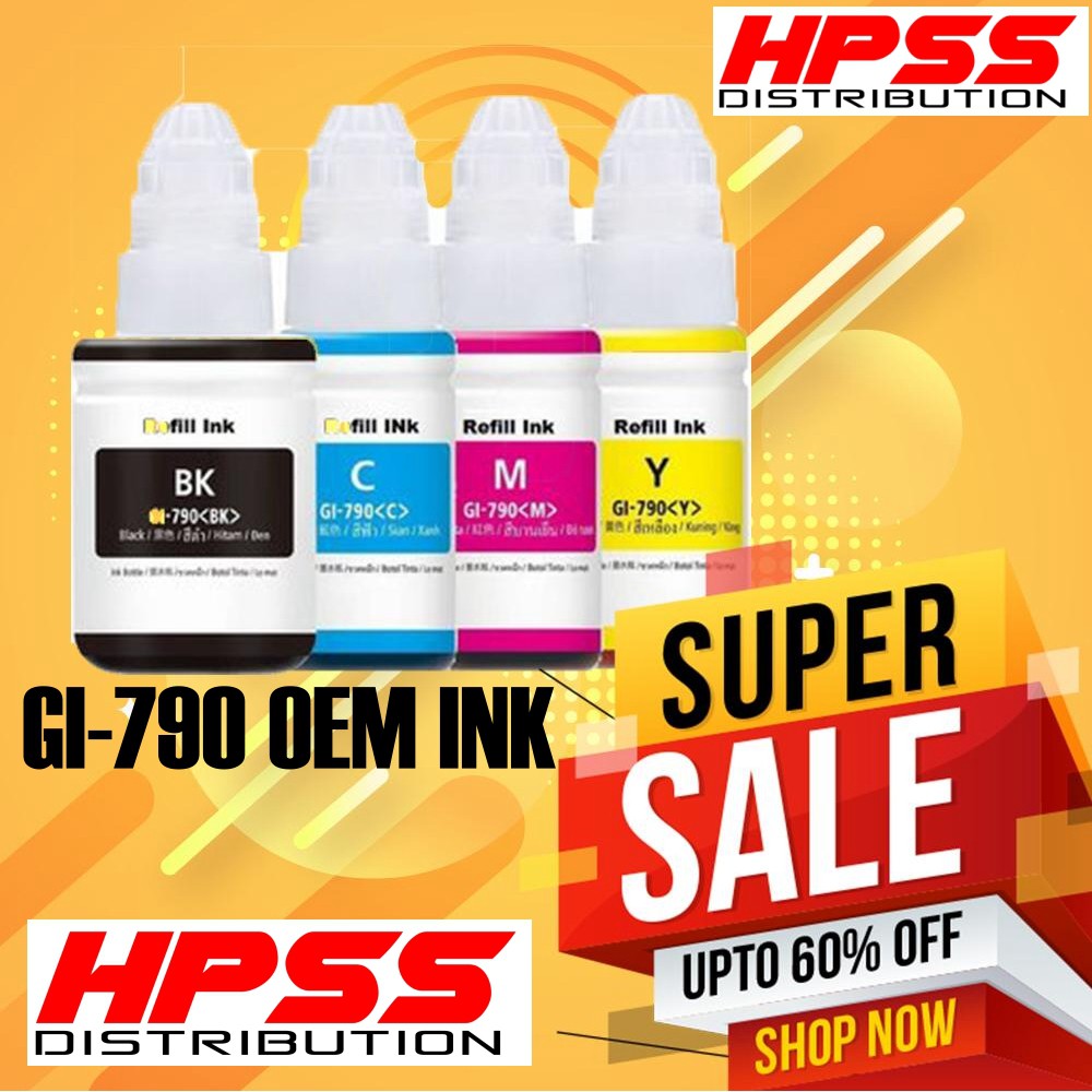 Oem Canon Gi790 Refill Ink Gi 790 Ink For G00 G10 G3010 G3000 G1010 Printer Ink Shopee Malaysia