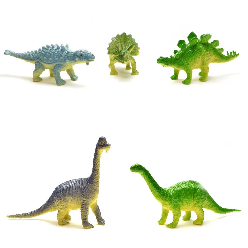 14Pcs Plastic Wildlife Animals & Dinosaurs Model Figure Party Bag Fillers 