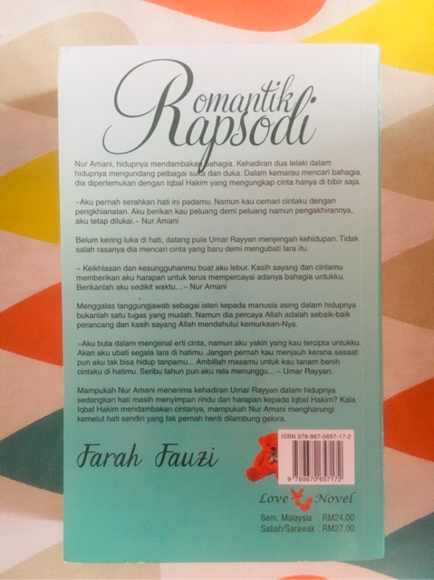 Novel Prelove Romantik Rapsodi Farah Fauzi Shopee Malaysia