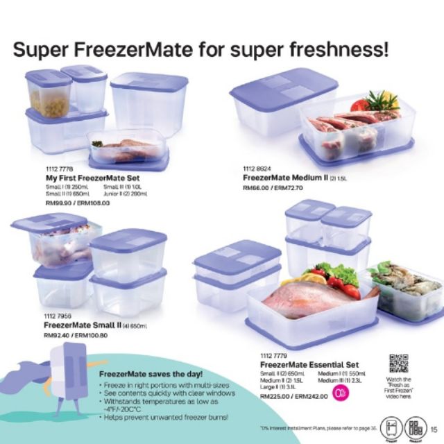 Tupperware Large Freezer Mate 1.5 Litre