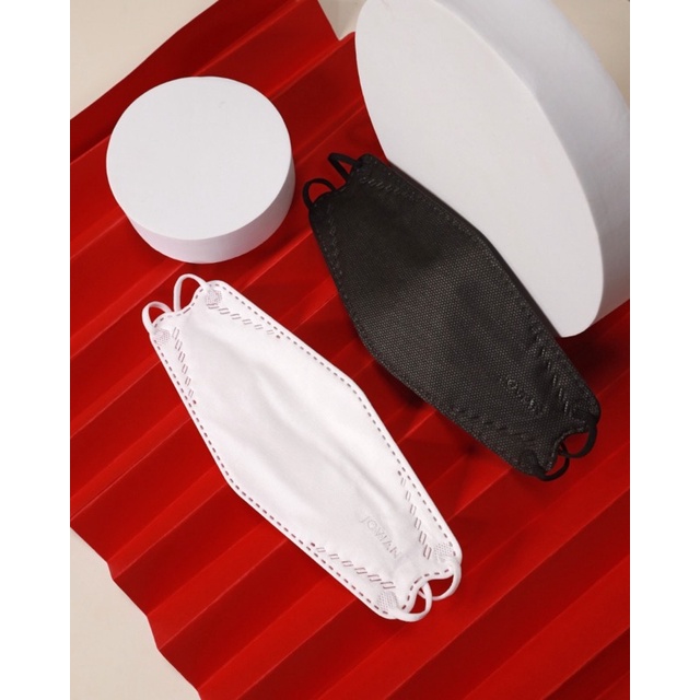 [READY STOCK] KF94 Plain Black and White Earloop Headloop Face Mask