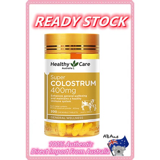 Healthy Care Super Colostrum 400mg ( 200 Tablets ) (Made In Australia ) Shopee Malaysia