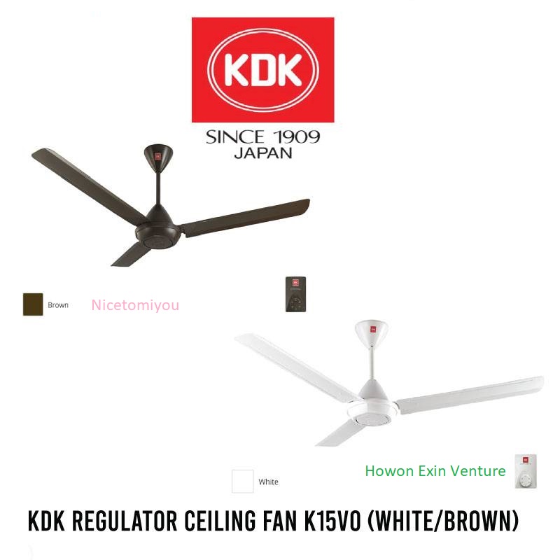 KDK K15VO / K15VOPBR 60" 3 Blade Ceiling Fan / Kipas Siling [**2 SETS