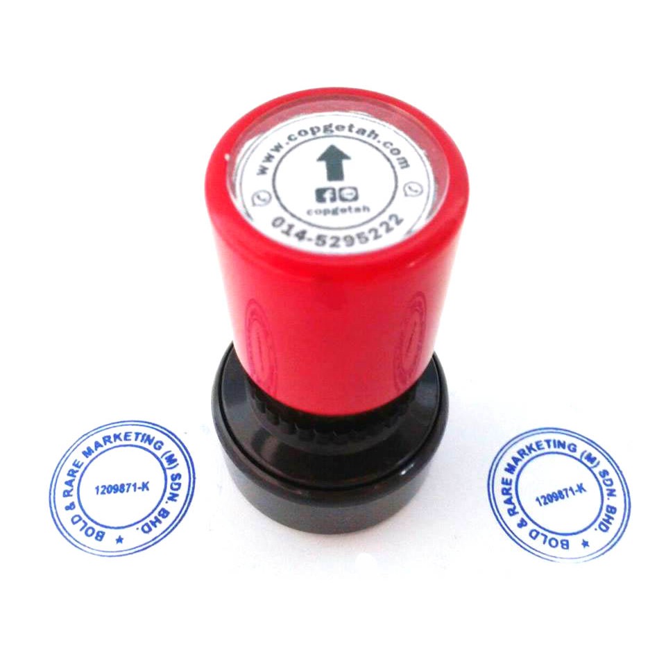 Cop Siap Ink Bentuk Bulat Syarikat Company Rubber Stamp Round Chop Shopee Malaysia