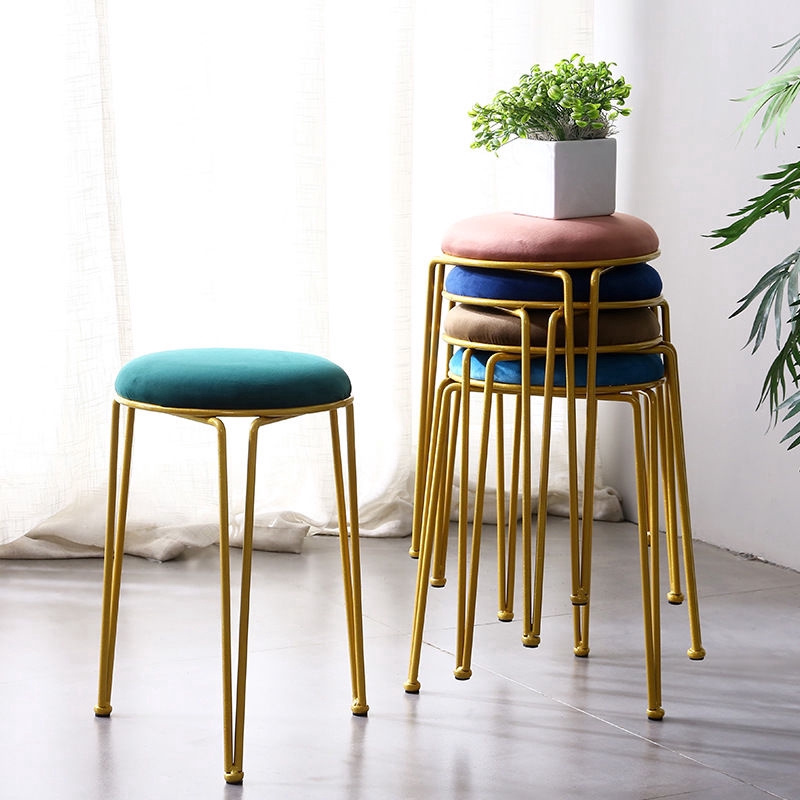 Nordic minimalist small round stool home makeup stool bedroom dressing