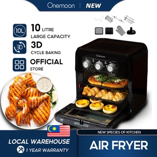 Image of Onemoon M1 Air Fryer Black 10L large high-capacity Cooker non-stick cookware Electric oven