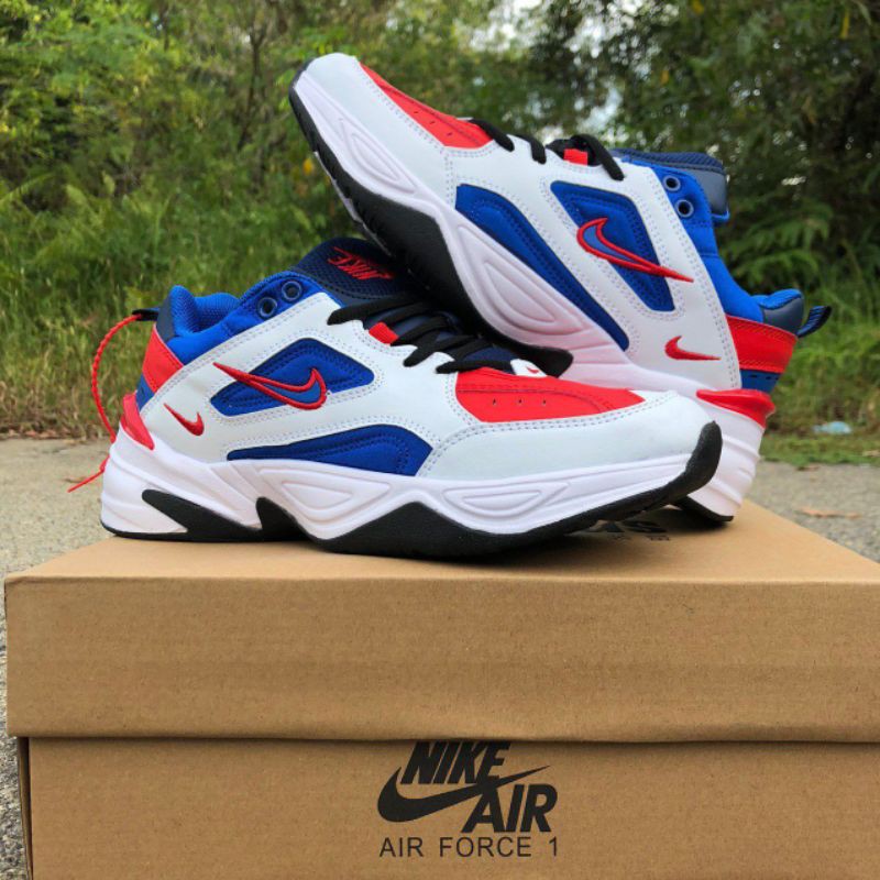 nike m2k blue red