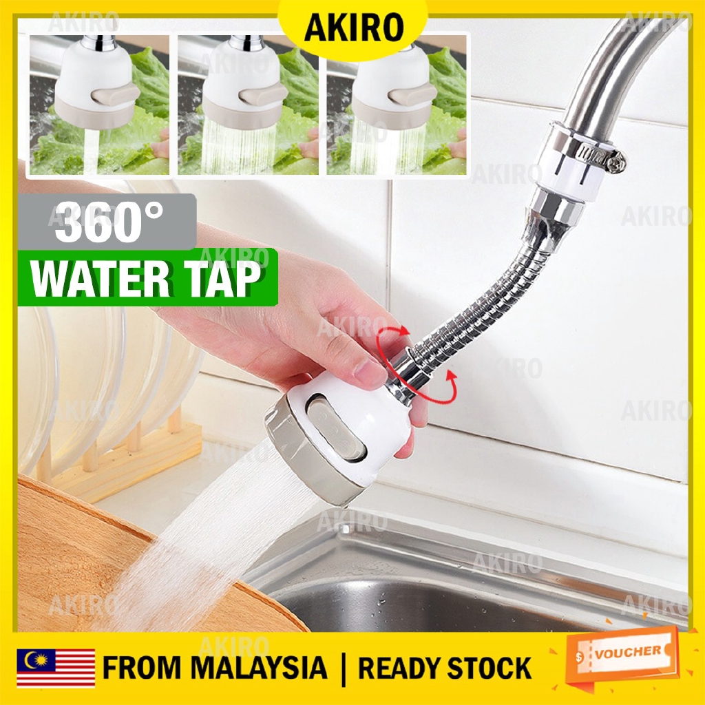 Akiro 360 Rotatable Movable 3 Modes Kitchen Anti Splash Sink Faucet Nozzle Filter Water Saving Tap Head Sprayer Aerator Shopee Malaysia