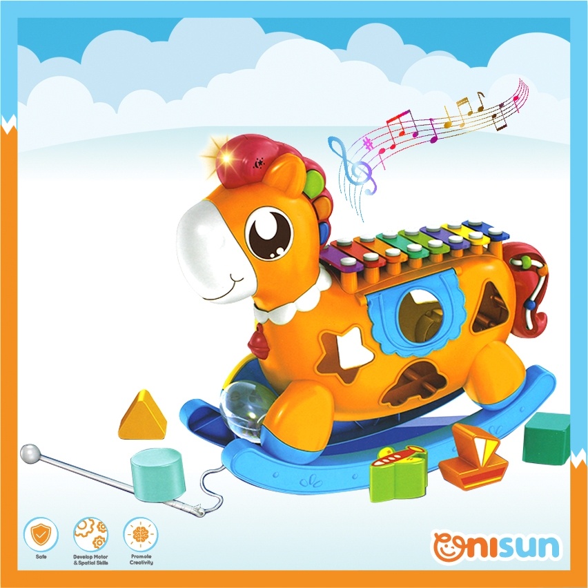 Early Learning Baby Little Pony Multi-color Xylophone Musical Toy (Mainan Kanak Kanak dan Bayi)